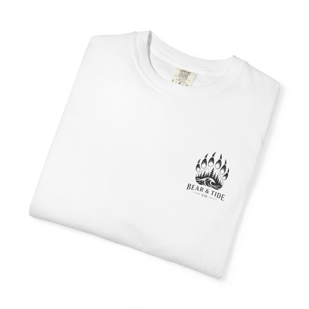 Bear & Tide Co. Graphic T-Shirt — Cool Bear & Fish Fishing Design