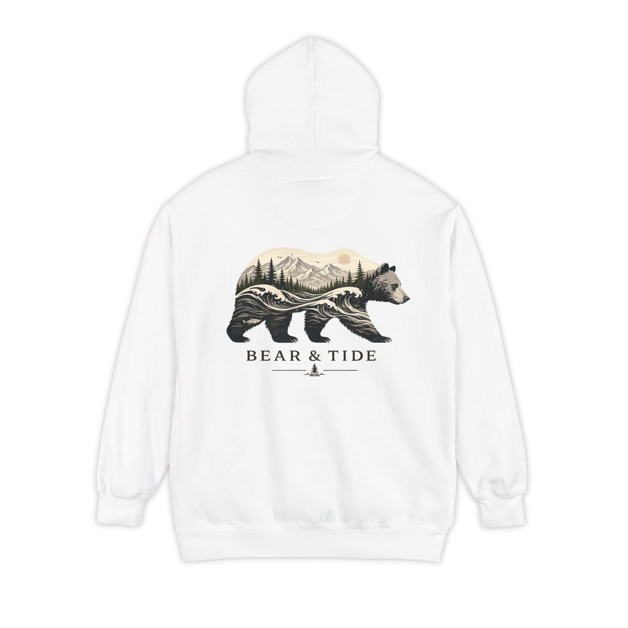 Minimal Flame Logo Hoodie — Cozy White Pullover with Small Chest Graphic