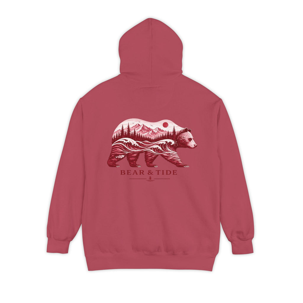 Minimal Flame Logo Hoodie — Cozy White Pullover with Small Chest Graphic