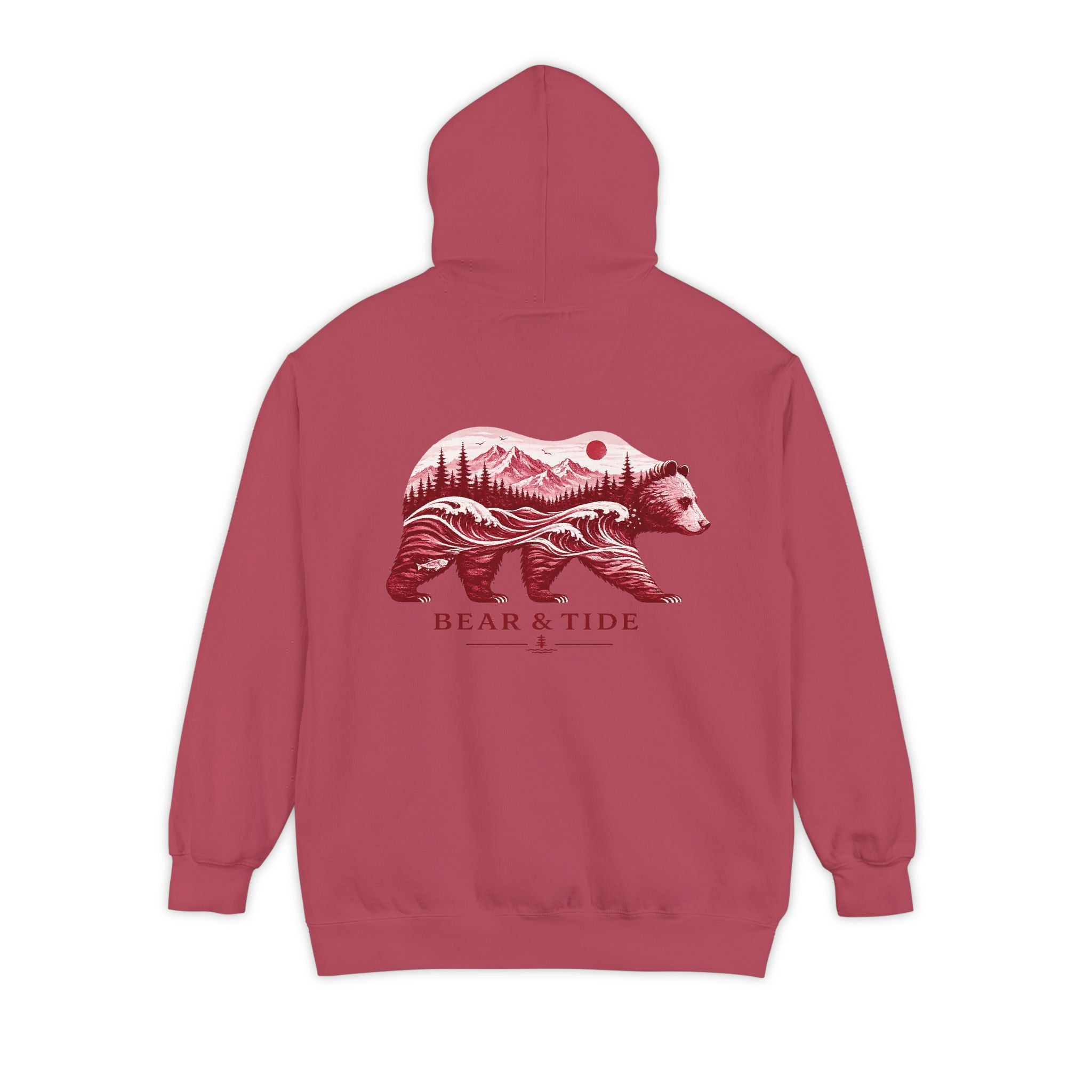 Minimal Flame Logo Hoodie — Cozy White Pullover with Small Chest Graphic