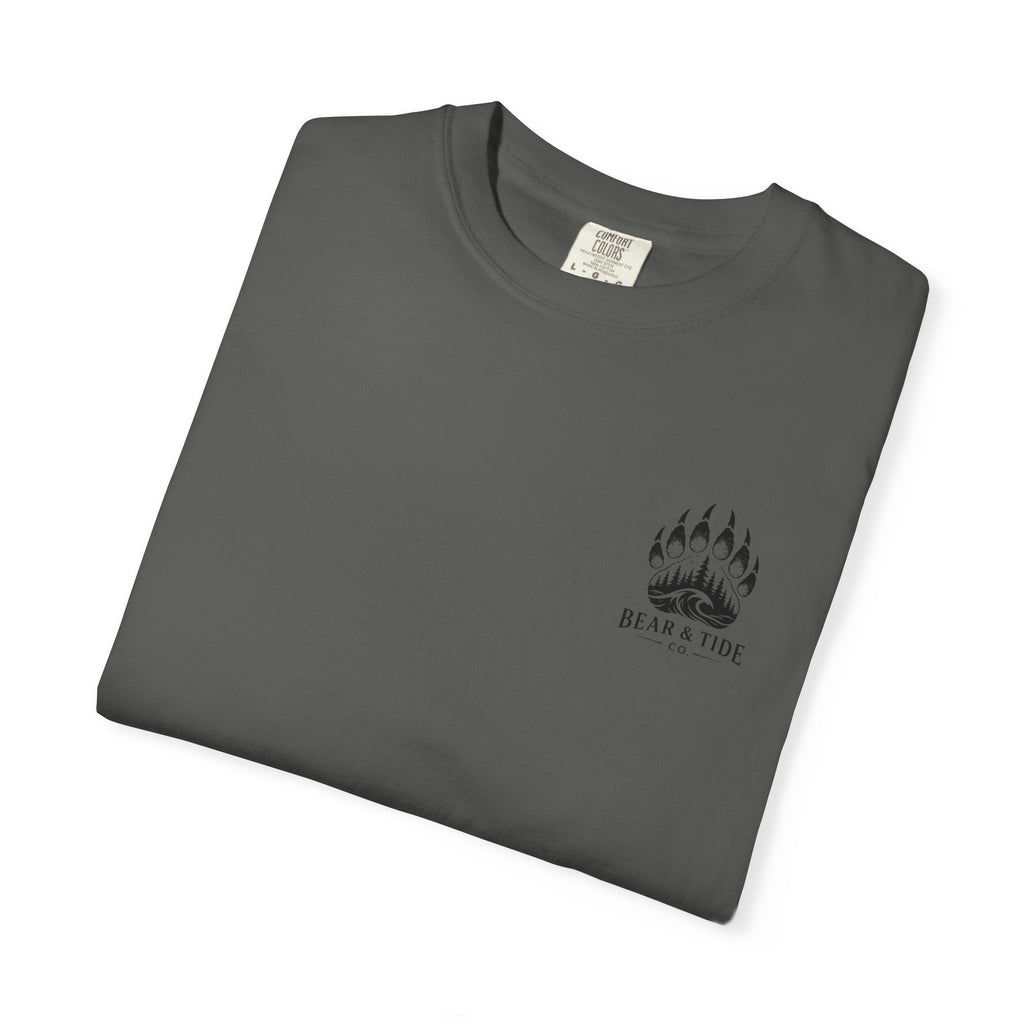 Bear & Tide Co. Graphic T-Shirt — Cool Bear & Fish Fishing Design