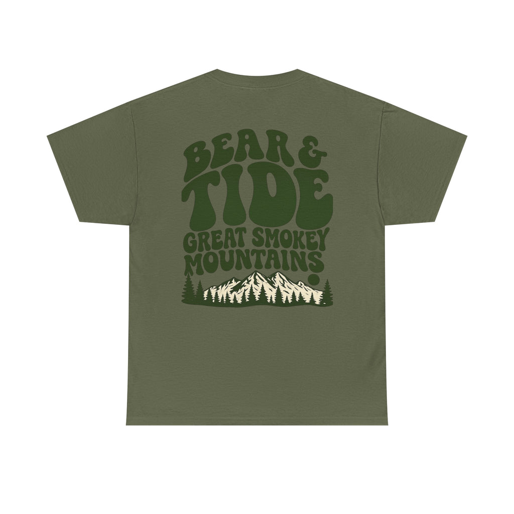 Great Bear & Tide Smokey Mountains T‑Shirt — Back Graphic Casual Tee