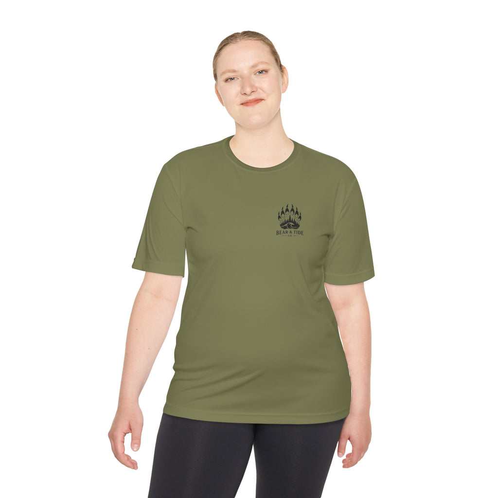 Bear & Tide Co. Outdoor Graphic Tee — Coastal Mountain Bear Design